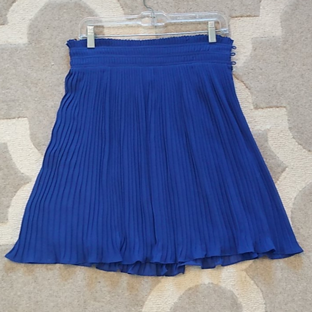 Blue pleated skirt
